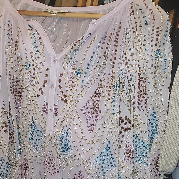 Antik Batik Pink Embellished Blouse - Picture 10 of 10